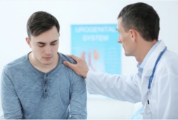 Doctor observing patient